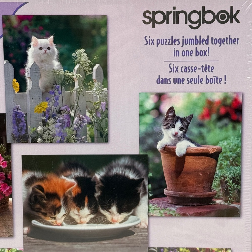 Springbok Challenger Series 480 Piece Jigsaw Puzzle 6-in-1 Cats Kittens New